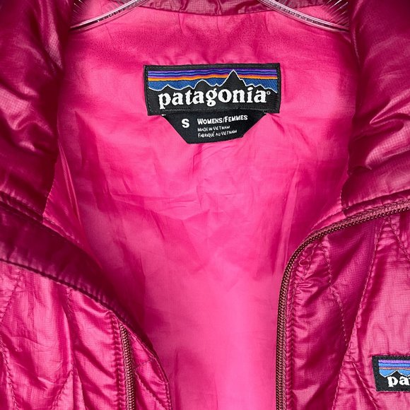 Patagonia Nano Puff Magenta Diamond Quilted Vest Small - Picture 4 of 9